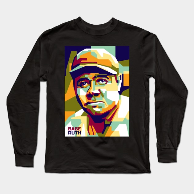 Abstract Babe Ruth in WPAP Long Sleeve T-Shirt by smd90